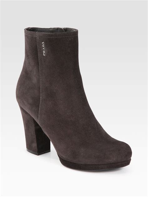 prada suede knee boots|Prada ankle boots women's.